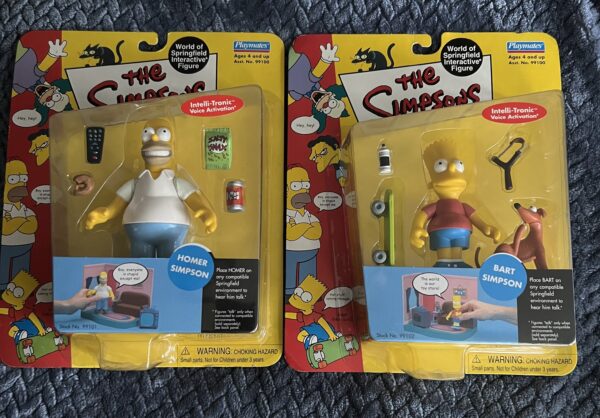 World of Springfield Action Figures - Homer and Bart RARE