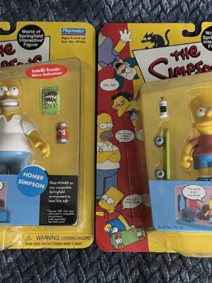 World of Springfield Action Figures - Homer and Bart RARE