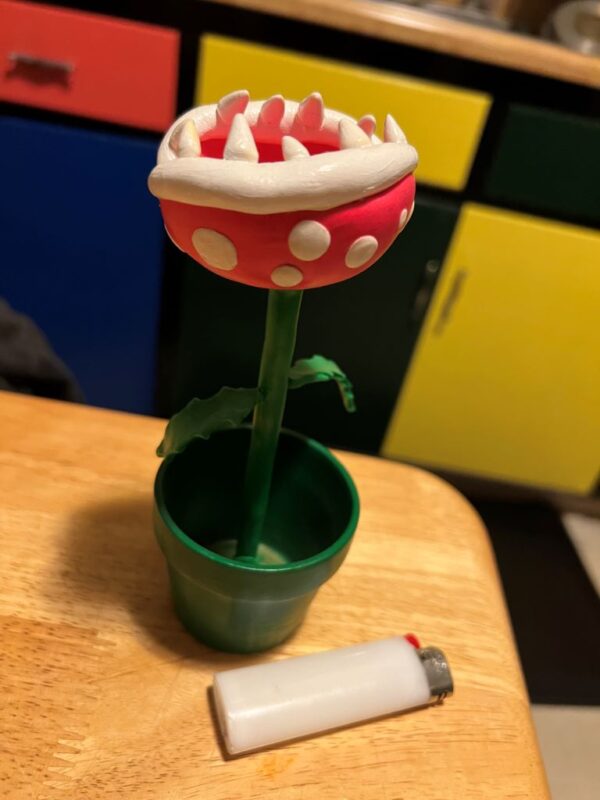 Handmade Clay Potted Piranha